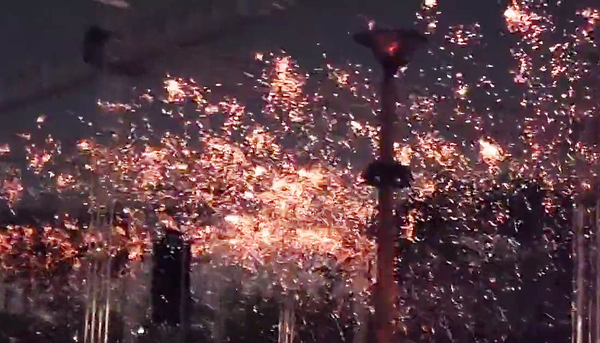 2023 세종 낙화축제가 20일 세종시 중앙공원에서 열려 밤하늘 불꽃이 멋진 수를 놓고 있다. (국제뉴스)