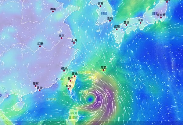 2024 태풍3호 개미 예상경로 (사진출처=대만기상청)