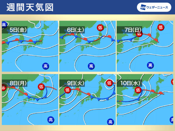 2024년 장마기간, 장마전선위치 (사진출처=웨더뉴스)