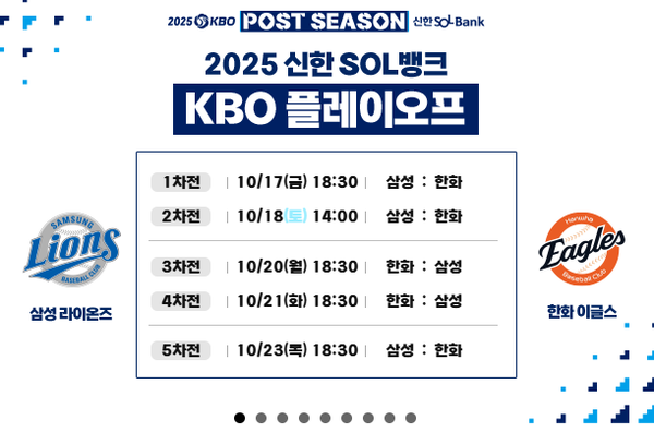 2025 프로야구 플레이오프 경기일정 / KBO 제공