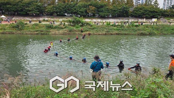 의정부 중랑천 실종사고 3일차 수색작업.(사진제공.경기북부소방재난본부)