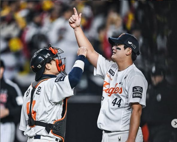 최재훈, 김서현 (사진=한화이글스SNS)