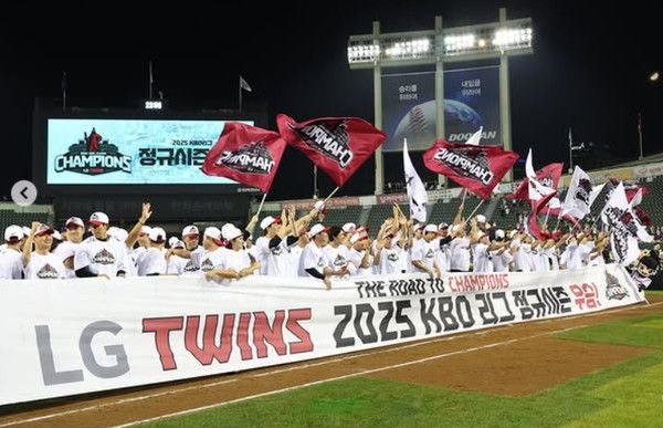 2025 정규시즌 우승 LG트윈스 (사진=LG트윈스 SNS)