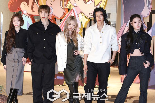 ▲ 혼성그룹 올데이 프로젝트(ALLDAY PROJECT) 영서, 우찬, 베일리, 타잔, 애니 / ⓒ이대웅 기자