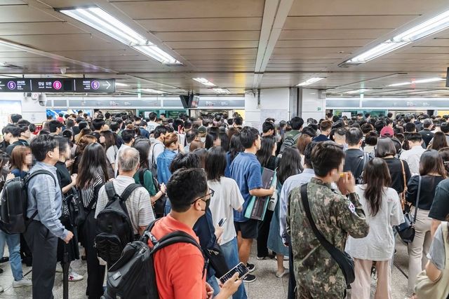 지하철 혼잡도. 사진=강동구