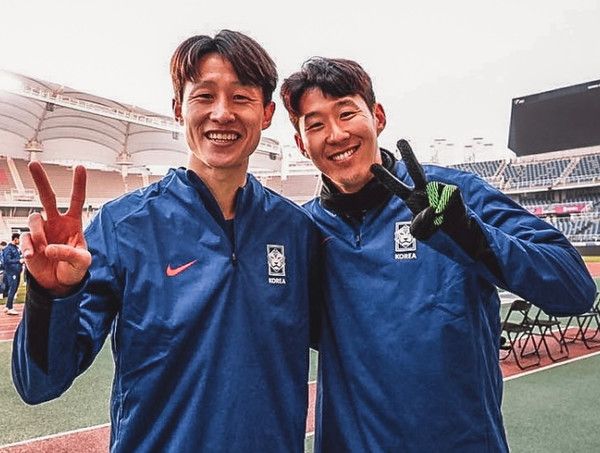 이재성, 손흥민 (사진=대한축구협회SNS)