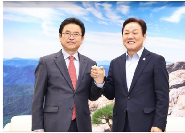 (사진제공=이철우 대선 후보 사무실) 이철우 대선후보와 박완수 경남도지사