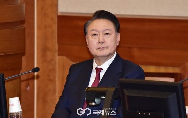 윤석열 대통령 탄핵심판 4차 변론 출석. 원명국 기자 (사진=공동취재단)
