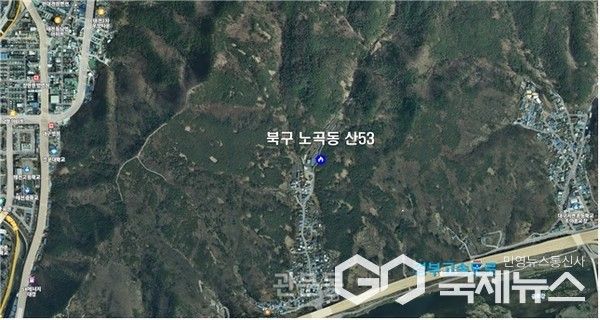 산불 위치도(사진제공=대구시청)