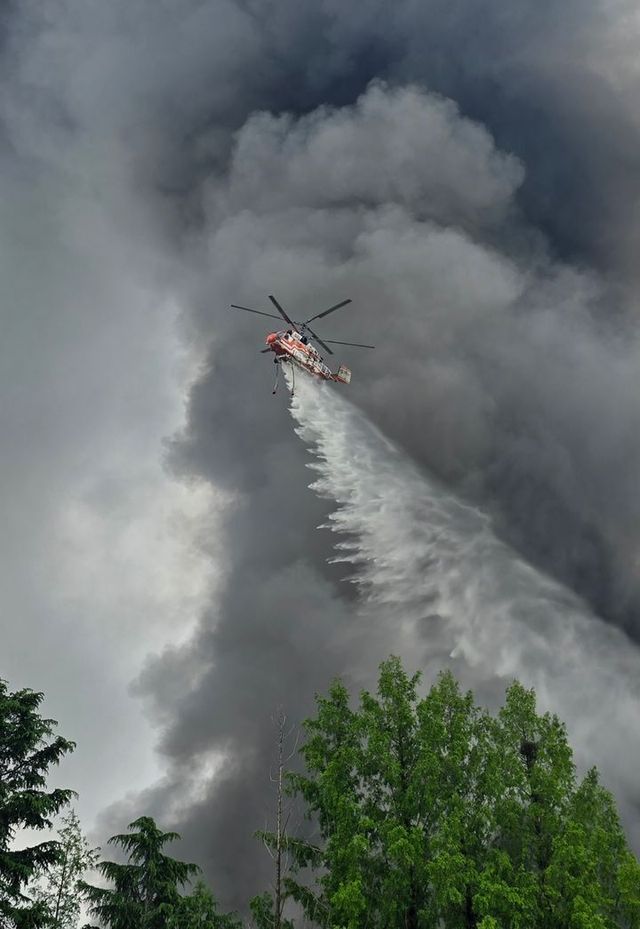 금호타이어 광주 공장 화재 진화 현장 (사진=광주 광산구 제공)