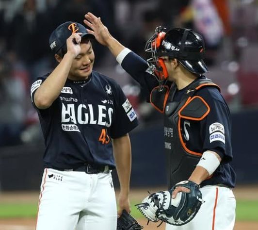 신인 정우주 데뷔 첫 승의 순간, 우주의 기운이 만든 팀 5연승(사진=한화이글스SNS)