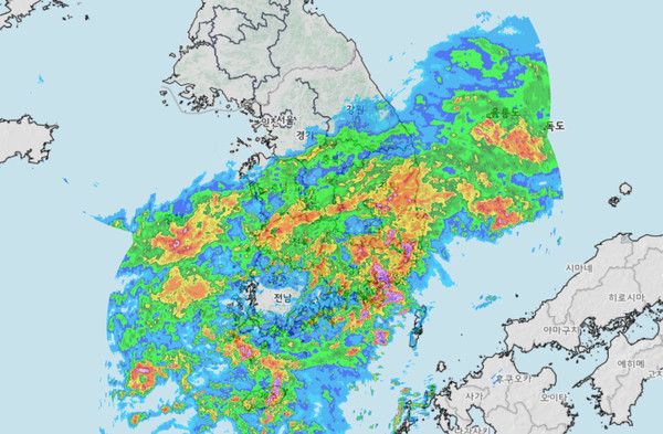 부산, 남해지역 날씨 14일 0시기준 (사진=기상청 제공)