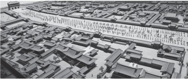 (사진제공=불교공공포럼) 육조거리 모형도(서울역사박물관, 거리 행렬은 정조대왕의 어가 행차임)