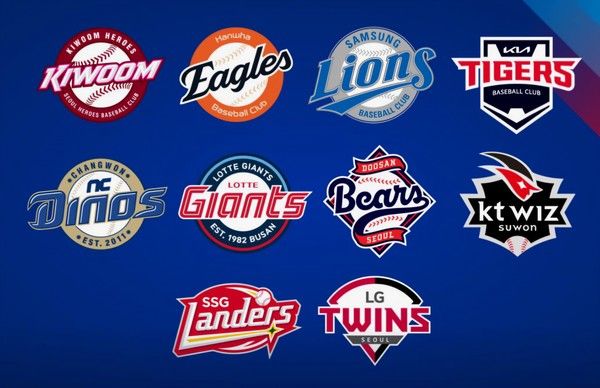 2025 프로야구 로고, 구단순위 (사진=티빙 캡처)