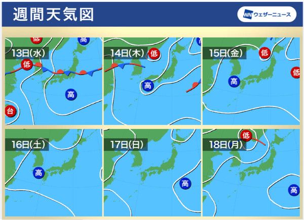 정체전선, 장마전선 위치 (사진출처=웨더뉴스)
