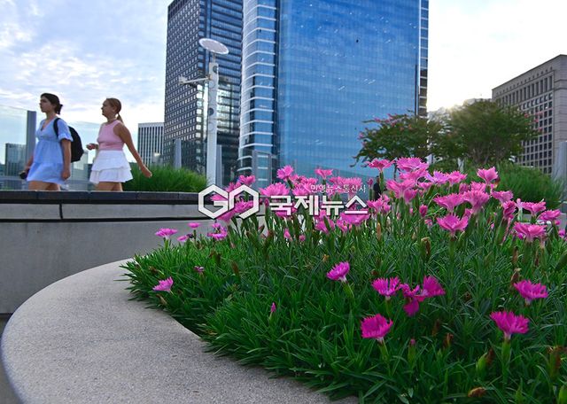 구름 하늘 사이로 가을 풍경 드러낸 도심 표정 (사진=안희영 기자)