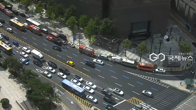 명동 신세계백화점 실시간 현장 모습 (사진=경찰청 UTIC 제공)