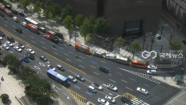 명동 신세계백화점 실시간 현장 모습 (사진=경찰청 UTIC 제공)