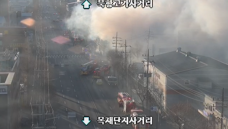 인천 서구 석남동 화재현장 (사진=경찰청 (UTIC) 제공)