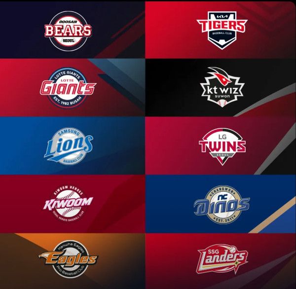 2024 프로야구 순위, 프로야구 구단 로고 / 티빙 캡쳐&nbsp;