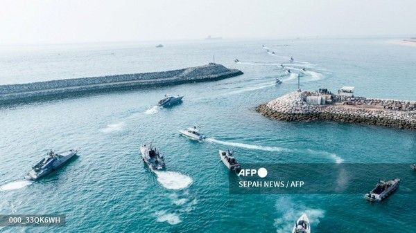 이란 남부 도시 반다르 렝게 해안. 국제뉴스/AFP통신