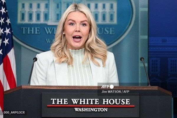 캐롤라인 레빗 백악관 대변인. 국제뉴스/AFP통신