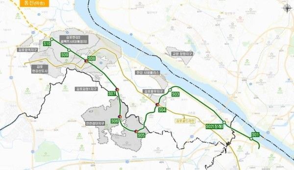 서울 5호선 김포·검단 연장 노선도 / 국토부 제공