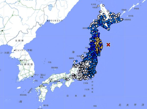 일본 지진 (사진출처=일본기상청)