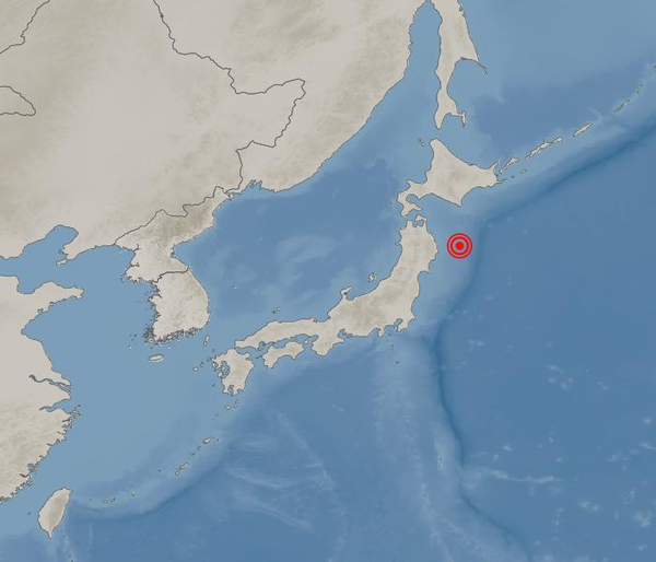 일본 앞바다 지진 (사진=기상청 제공)