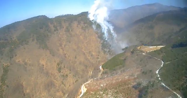 대구 팔공산 산불 화재 (사진=산림청 제공)