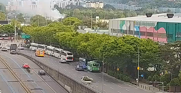 서울 신원동 비닐하우스 화재/ 경찰청 UTIC 제공