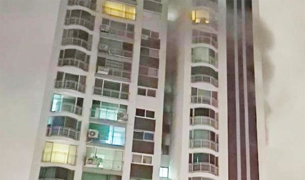 수원 장안구 한 아파트 화재 (사진=경기도소방재난본부 제공)