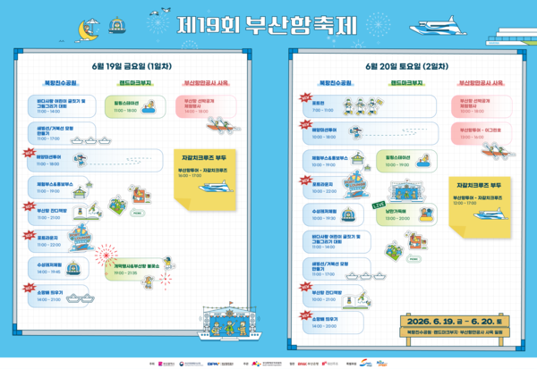 부산항축제 일정표 (사진=부산항만공사)