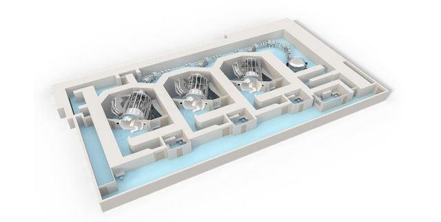 서울성모병원에서 국내 최대 규모로 조성될 양성자 치료센터 조감도./서울성모병원 제공