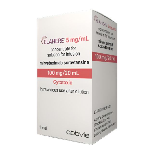 한국애브비는 19일 식품의약품안전처로부터 항체-약물 접합체(ADC) 치료제 엘라히어(성분명 미르베툭시맙 소라브탄신)가 ‘이전에 1~3가지의 전신 치료를 받은 경험이 있고 엽산수용체 알파(FRα) 양성이면서 백금기반 화학요법에 저항성을 보이는 고등급 장액성 상피성 난소암·난관암·원발성 복막암’ 성인 환자를 대상으로 단독요법 허가를 받았다고 밝혔다./한국애브비 제공