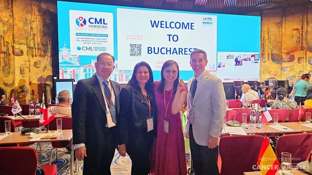 5월 23일부터 25일까지 루마니아의 수도 부카레스트에서 열린 ‘2025 CML HORIZON’에 다녀왔습니다.&nbsp;‘CML HORIZON’은 ‘만성골수성백혈병 지지자 네트워크(CML ADVOCATES NETWORK)’라는 국제기관이 주최하는 국제 학술대회입니다. 전 세계 96개 국가에서 활동하는 131개 혈액암 단체의 리더들이 1년에 한 번 모여 CML에 대해 함께 고민하고 정보를 나눕니다. 맨 오른쪽이 로드 파두아 CMLAN 의장(필리핀)./홍유진 캔드림협동조합 이사장 제공