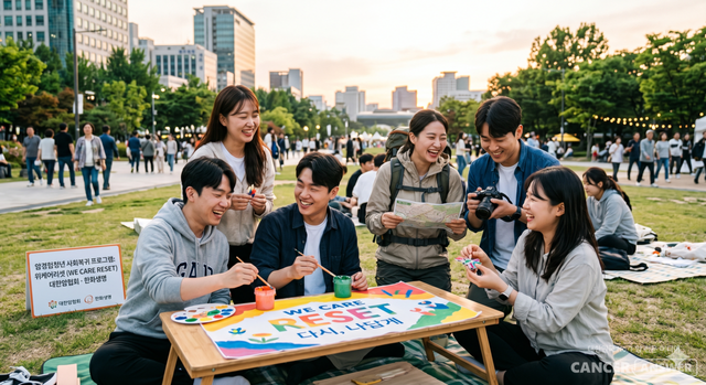 대한암협회와 한화생명은 24일 암경험청년의 사회 복귀를 지원하는 ‘위케어리셋(WE CARE RESET) 캠페인’ 3기 참가자를 오는 30일까지 모집한다고 밝혔다. 이번 캠페인은 치료 이후의 삶을 스스로 설계하도록 돕는 커뮤니티형 프로젝트로, 슬로건은 ‘다시, 나답게’다./AI 이미지