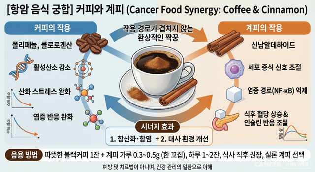 커피와 계피를 함께 먹으면 암 환자의 건강 관리에 도움이 된다./AI 이미지