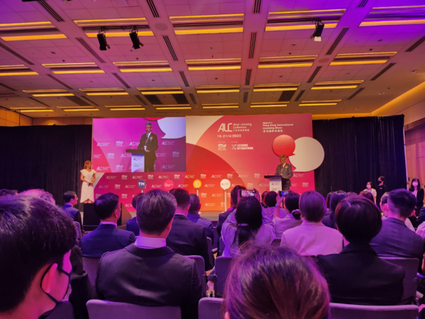 류첸 홍콩 문화체육관광국 차장 축사 현장&nbsp;[자료=KOTRA 홍콩 무역관]