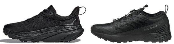 (좌)고어텍스 인비저블 핏을 적용한 호카 ‘챌린저 7 ATR GTX’, (우)고어텍스 소재를 적용한 스카르파 ‘리벨레 런 GTX’
