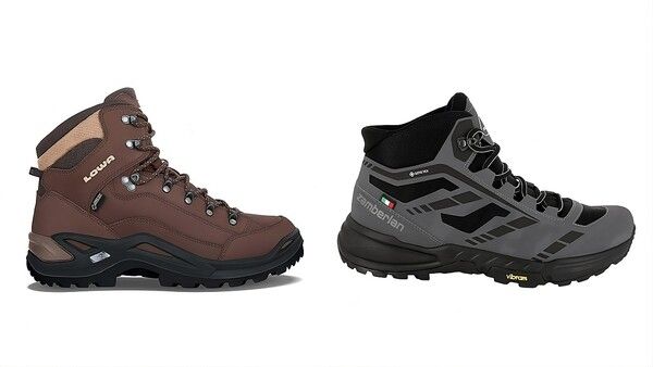 (좌) 고어텍스 소재를 적용한 로바 ‘메가그립 레니게이드 MID GTX’ (우) 잠발란 ‘아나바시스 GTX’