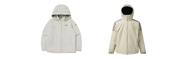 윈드스토퍼 바이 고어텍스 랩 소재를 적용한 (좌) 아이더 ’윈드락 윈드스타퍼 방풍 자켓’, (우) 살로몬 ‘UNI 슬레이트 블록 고어텍스 윈드스토퍼 자켓’