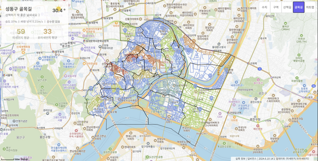 실시간 미세 먼지 지도 (비전플러스적용)
