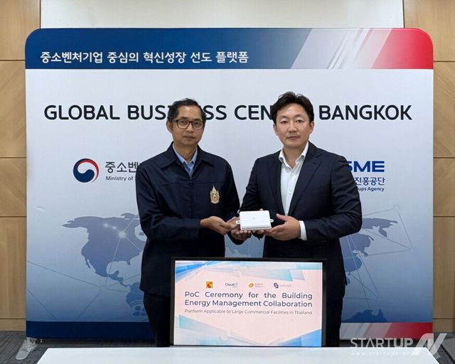 클라우드앤 김정석 대표(우)와 BigC Supercenter Assistant Vice President Rabin Rabiabloke(좌)