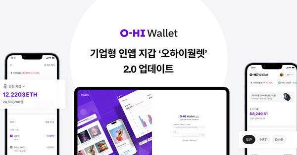 헥슬란트, 기업용 인앱 지갑 오하이월렛 2.0 업데이트... NFT 대시보드 지원한다