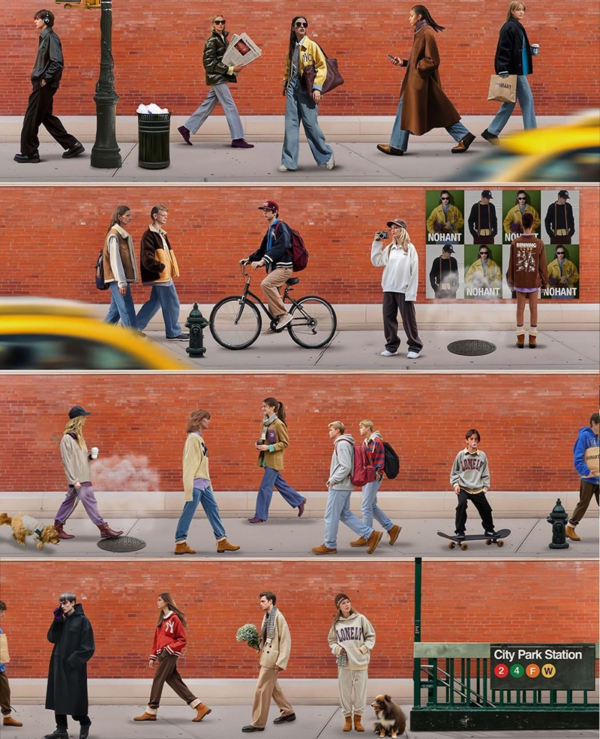 AI 룩북 서비스 큐엘웍스(/quel), 의류 브랜드 노앙(NOHANT)과 협력해 뉴욕 스트릿 룩북 ‘NOHANT IN NY’ 선보여