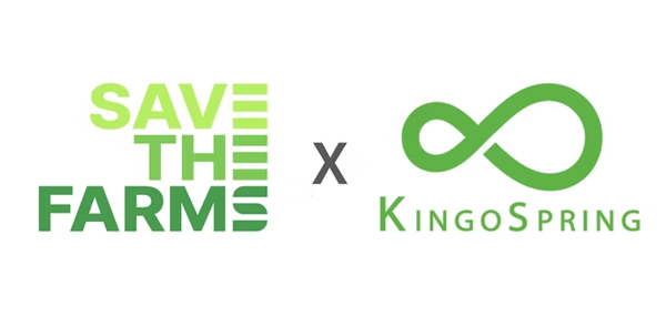 ㈜세이브더팜즈와 ㈜킹고스프링 로고