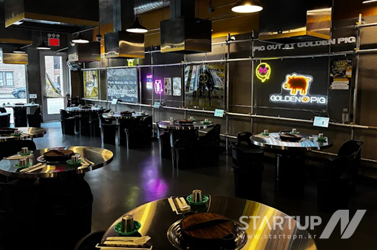 먼키POS·테이블오더가 적용된 연매출 360만弗 프랜차이즈 ‘Golden Pig’ 매장의 모습