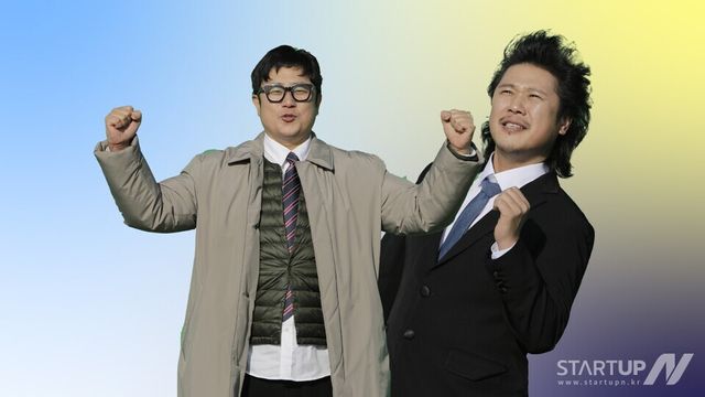 왼쪽부터 캐스터 박권, 해설 육중완