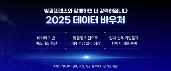 데이터바우처 지원사업과 함께하는 띵킹프렌즈, 산업별 맞춤형 데이터 활용 서비스로 기업 혁신 선도